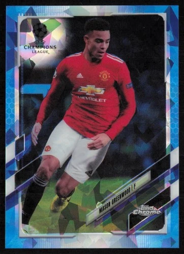 Mason Greenwood 2020 Topps Chrome UEFA Champions League Sapphire Refractor