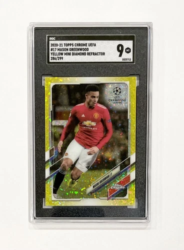 Mason Greenwood 2020 Topps Chrome Yellow Refractor /299