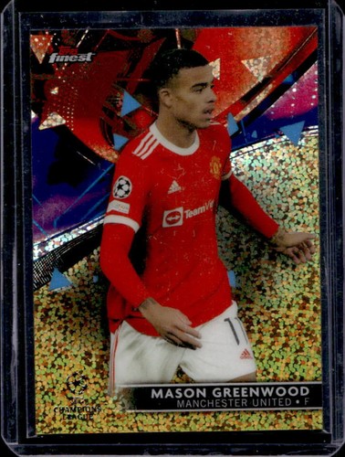 Mason Greenwood 2021 Panini Finest Gold Speckle Refractor /50