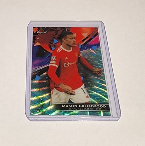 Mason Greenwood 2021 Topps Finest Neon Green Wave /75