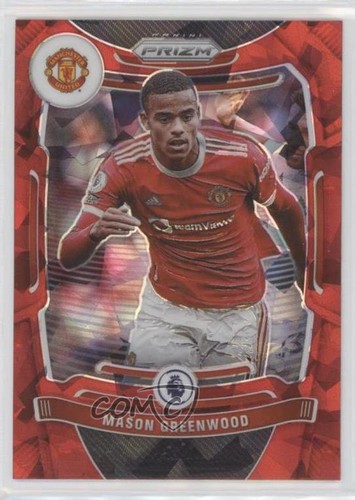 Mason Greenwood 2021 Panini Prizm Premier League Red Ice Prizm