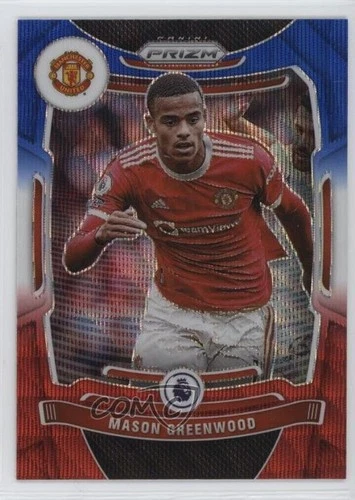 Mason Greenwood 2021 Panini Prizm Rojo Blanco y Azul /10