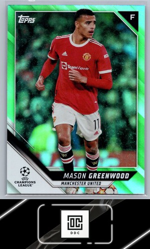 Mason Greenwood 2021 Topps UEFA Champions League Neon Green Foil /199