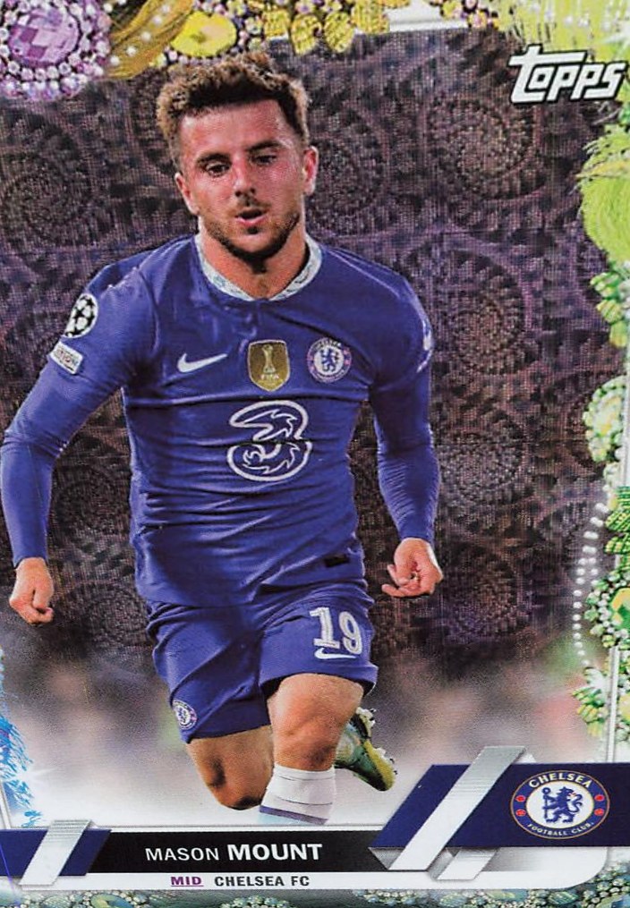 Mason Mount 2022 Topps UEFA Club Competitions Carnaval Edition