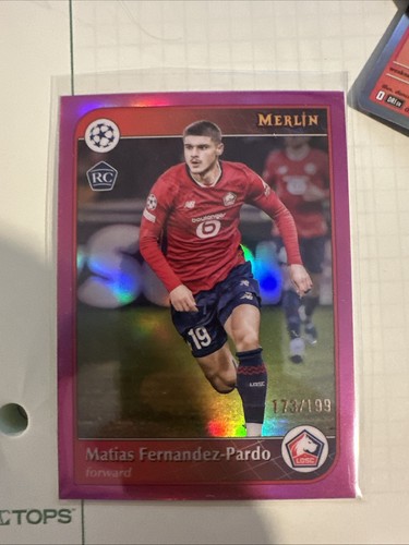 Matías Fernández-Pardo 2024 Topps Merlin Chrome Pink Refractor /199