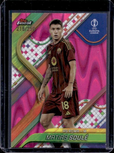 Matías Soulé 2024 Panini Finest Pink Raywave Rifrattore /250