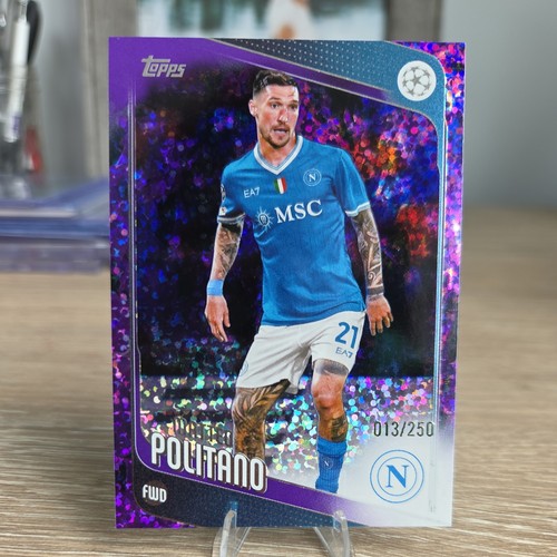 Mateo Politano 2025 Topps UEFA Club Competiciones Purple Refractor /250