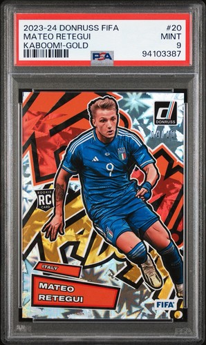 Mateo Retegui 2023 Panini Donruss FIFA Soccer Gold Kaboom /10