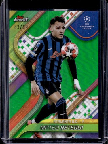 Mateo Retegui 2024 Panini Finest UEFA Green Refractor /99