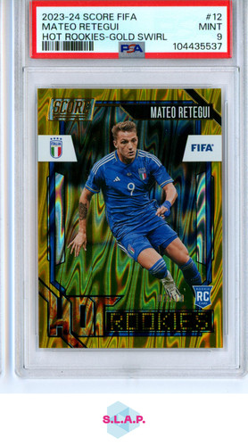 Mateo Retegui 2023 Panini Score FIFA Gold Swirl /10