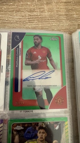 Matheus Cunha 2026 Topps Chrome Vert /99