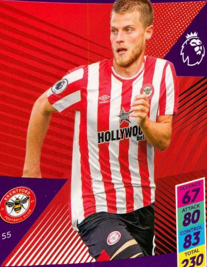 Mathias Jensen 2021 Panini Adrenalyn XL Premier League