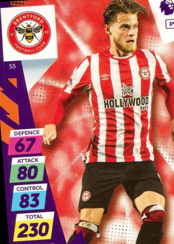 Mathias Jensen 2021 Panini Adrenalyn XL Premier League Plus