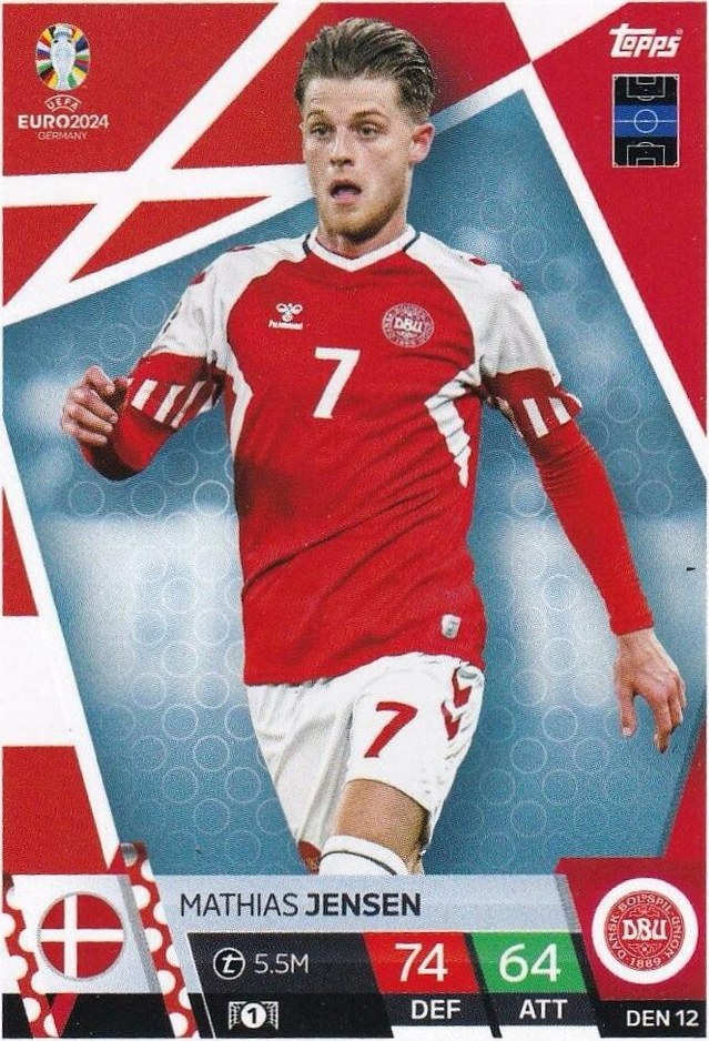 Mathias Jensen 2024 Topps Match Attax UEFA EURO