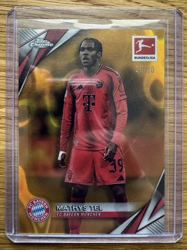 Mathys Tel 2024 Topps Bundesliga Chrome Gold Lava /50