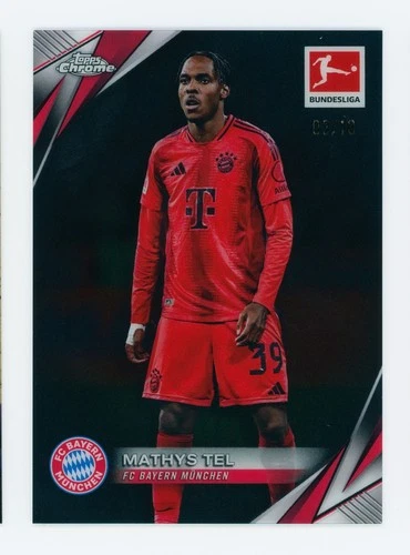 Mathys Tel 2024 Topps Chrome Black Refractor /10