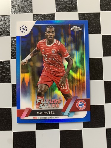 Mathys Tel 2022 Topps Chrome Blue Gold Sismic /75