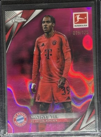 Mathys Tel 2024 Topps Chrome Bundesliga