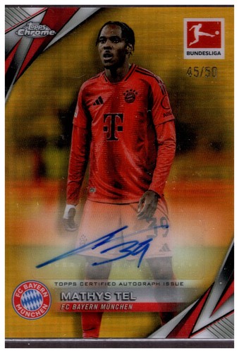 Mathys Tel 2024 Topps Chrome Gold Refractor /50