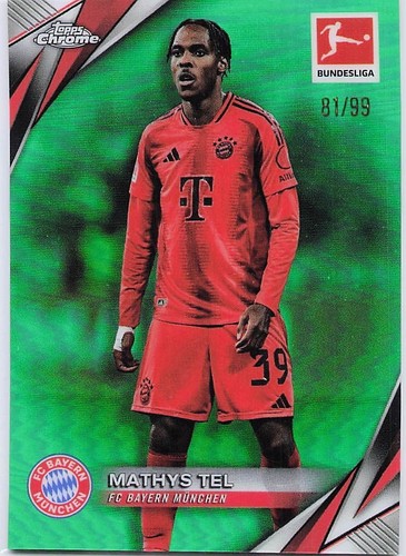 Mathys Tel 2024 Topps Chrome Green Wave /99