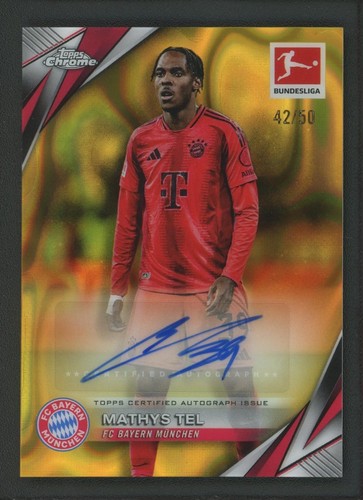Mathys Tel 2025 Topps Chrome Lava Gold /50