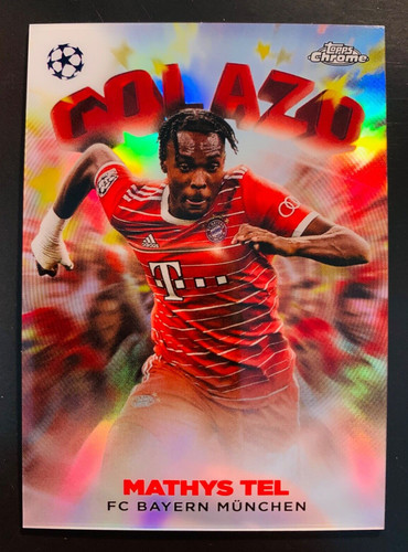 Mathys Tel 2023 Topps Chrome UEFA Refractor
