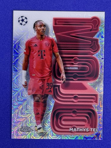 Mathys Tel 2024 Topps Chrome UEFA SSP Refractor