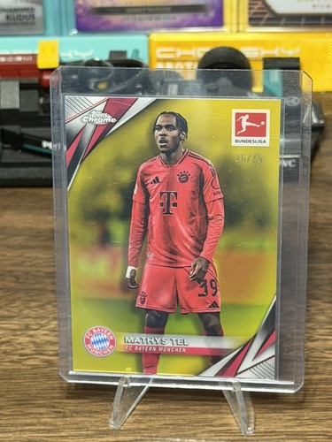 Mathys Tel 2024 Topps Chrome Yellow Refractor /26/75