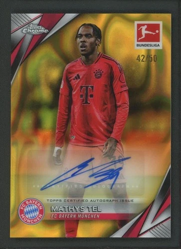 Mathys Tel 2025 Topps Cromo Bundesliga Lava Oro /50