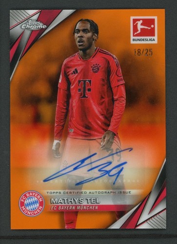 Mathys Tel 2025 Topps Cromo Bundesliga Orange /25