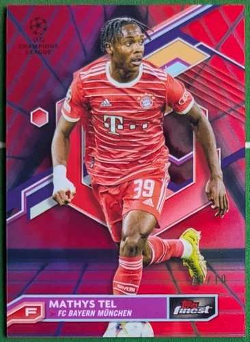 Mathys Tel 2023 Topps Finest Red Vapor Wave Refractor /10