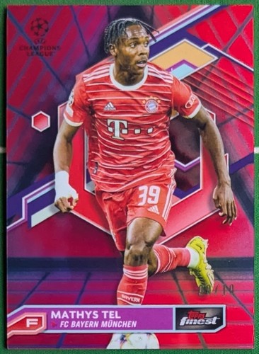 Mathys Tel 2023 Topps Finest Red Wave Refractor /10