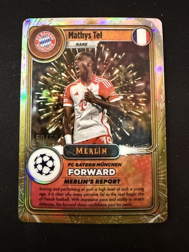 Mathys Tel 2023 Panini Merlin Chrome Gold /50