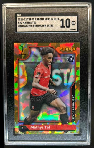 Mathys Tel 2021 Topps Merlin Chrome Gold Atomic Refractor /50