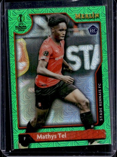 Mathys Tel 2021 Topps Merlin Chrome Green Mojo Refractor /99