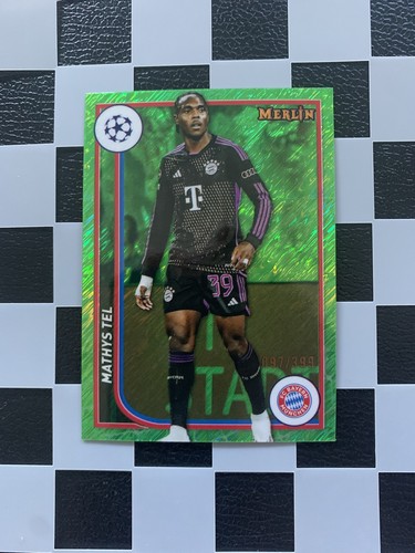 Mathys Tel 2023 Topps Merlin Chrome Neon Green Shimmer /399