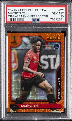 Mathys Tel 2021 Topps Merlin Chrome Orange Mojo /25