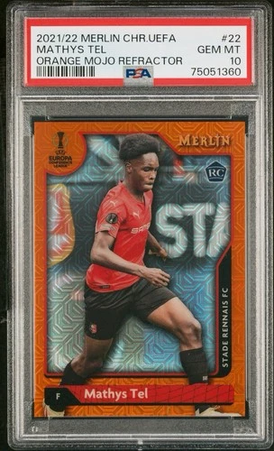 Mathys Tel 2021 Topps Merlin Chrome Orange Mojo Refractor /25