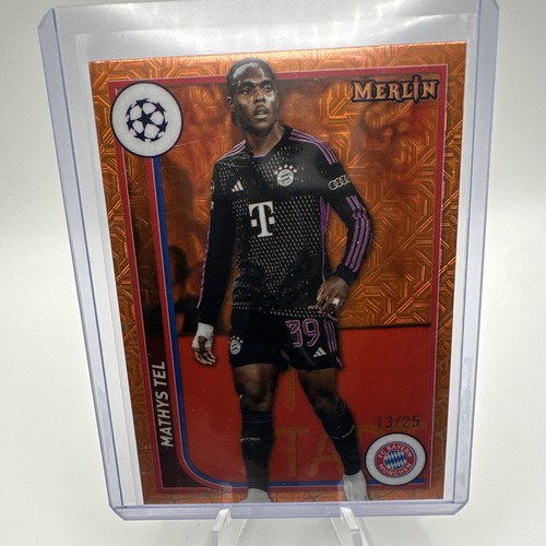 Mathys Tel 2023 Topps Merlin Chrome Orange Refractor /25