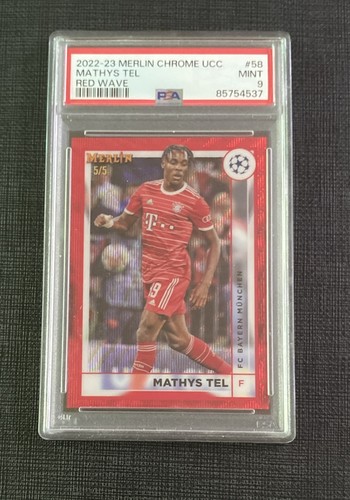 Mathys Tel 2023 Topps Merlin Chrome Red Wave /5