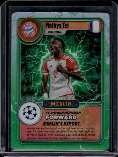 Mathys Tel 2024 Panini Merlin UEFA Verde Lampo