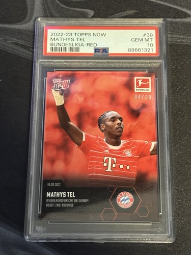 Mathys Tel 2022 Topps Now Red /99
