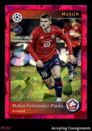 Matias Fernandez-Pardo 2024 Panini Merlin UEFA Magenta Atomic 058/125