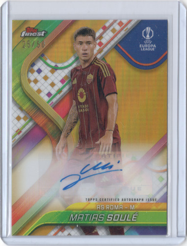 Matias Soule 2024 Topps Finest Gold Refractor /50