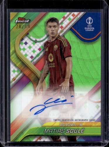 Matias Soule 2024 Panini Finest Neon Verde Onda Rifrattore /99