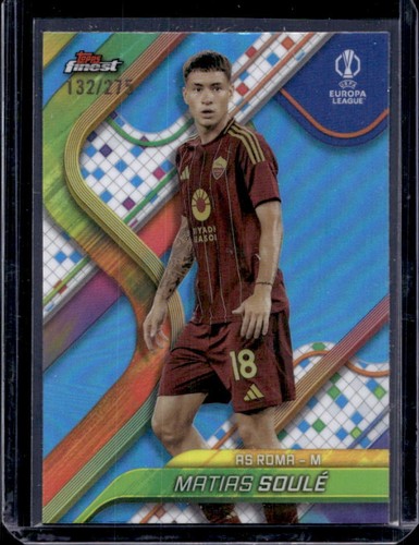Matias Soule 2024 Panini Finest UEFA Blue Refractor /275