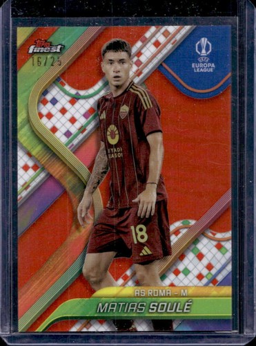 Matias Soule 2024 Panini Finest UEFA Orange Refractor /25
