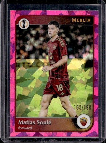 Matias Soule 2024 Topps Merlin Chrome UEFA Rosa Rifrattore Atomico /199