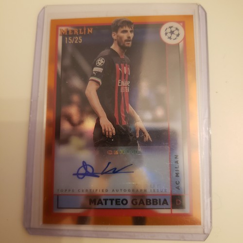 Matteo Gabbia 2022 Panini Merlin UCC Orange /25