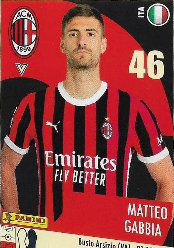 Matteo Gabbia 2024 Panini Calciatori Stickers